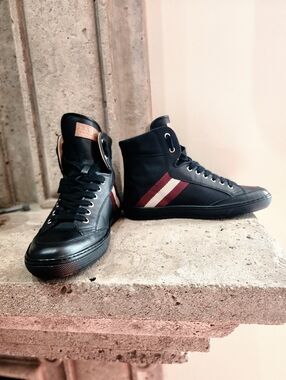 NWOB Bally Oldani Leather Lace- Up High Top Sneakers Men's Size US 6.5/ EU 5.5